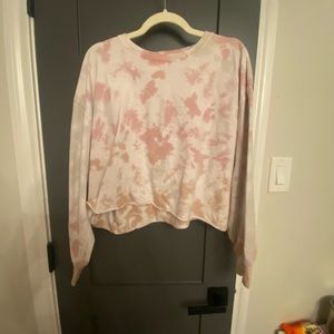 Tie die cropped sweater